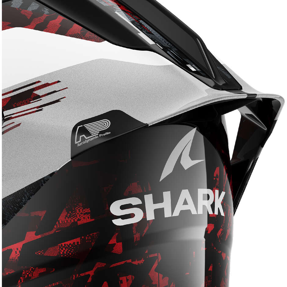 Casco Moto Integrale Shark SKWAL CUP SPEED-VIB Nero Rosso Silver