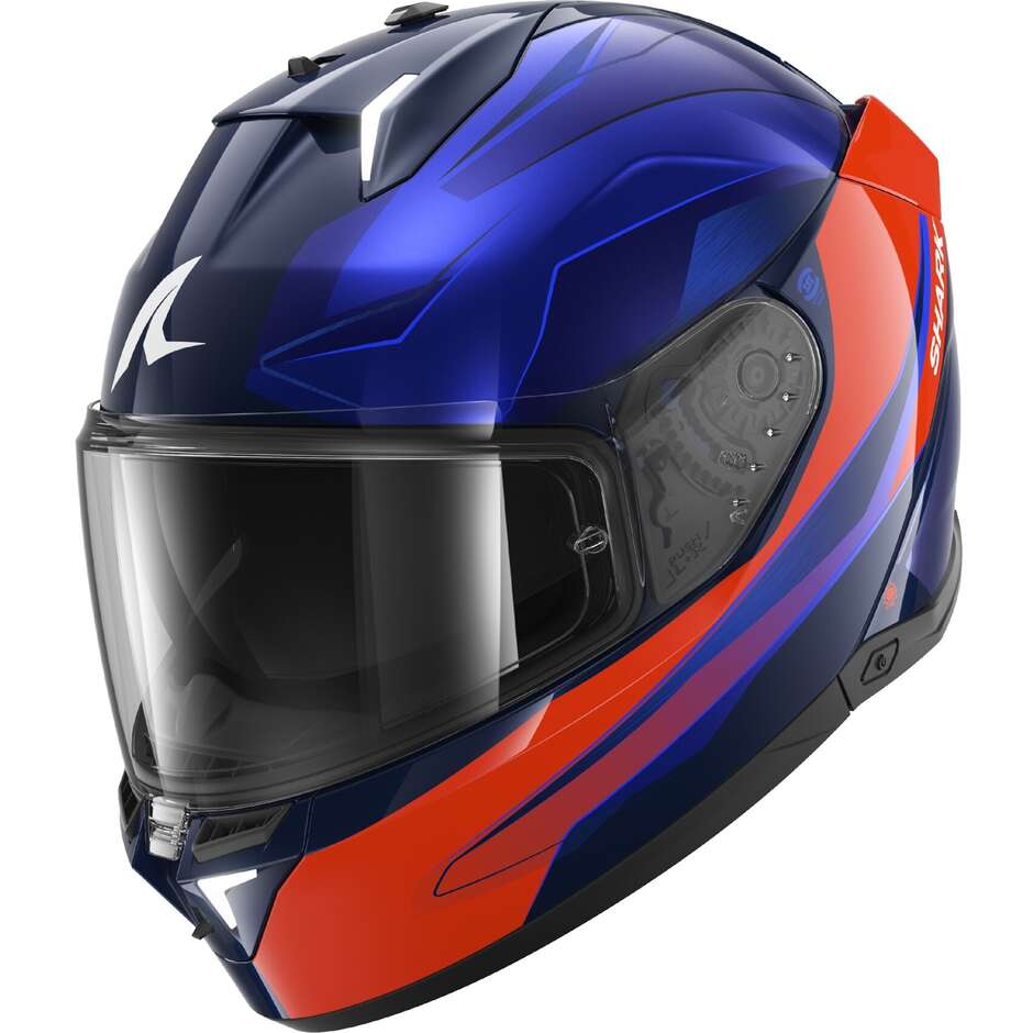 Casco Moto Integrale Shark SKWAL i3 MEKARIUM Blu Arancio