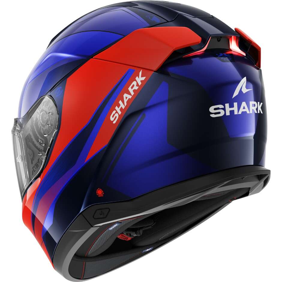 Casco Moto Integrale Shark SKWAL i3 MEKARIUM Blu Arancio