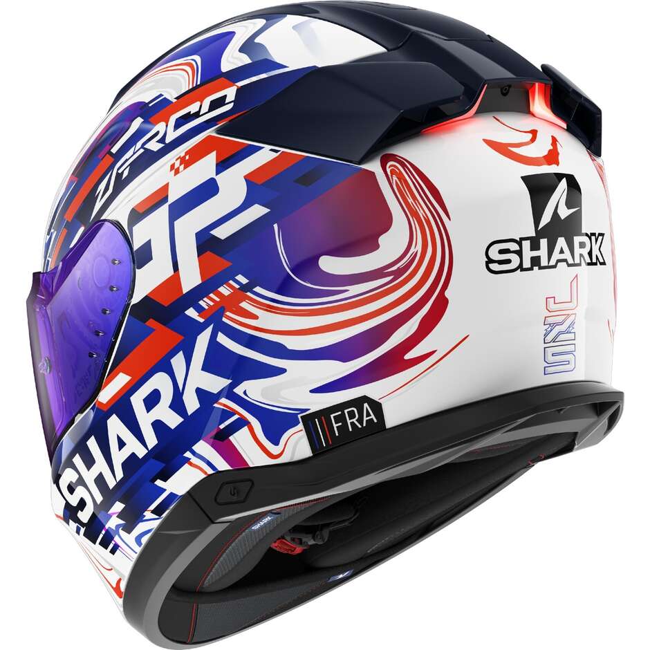 Casco Moto Integrale Shark SKWAL i3 REPLICA ZARCO GP DE FCE Bianco Viola Blu