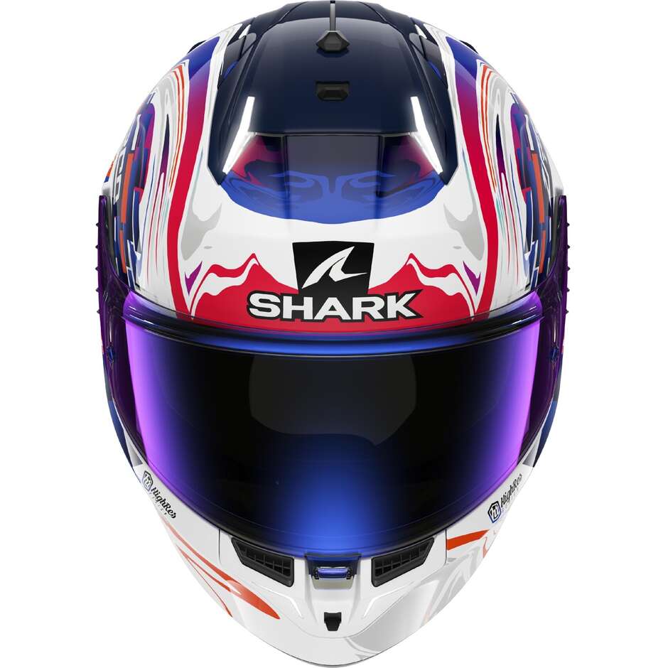 Casco Moto Integrale Shark SKWAL i3 REPLICA ZARCO GP DE FCE Bianco Viola Blu