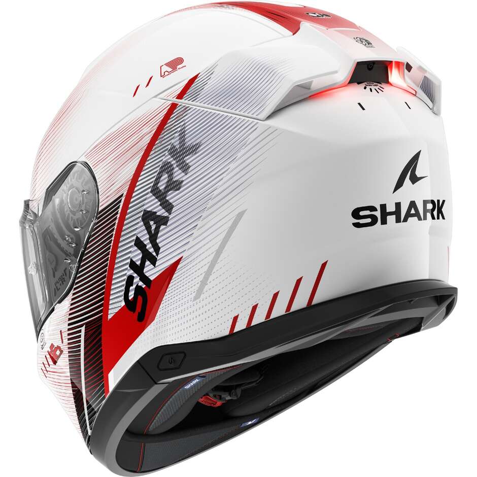 Casco Moto Integrale Shark SKWAL i3 SPEED-TECH Bianco Rosso Nero