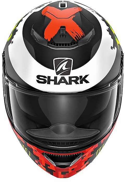 Casco Integrale Shark Race-R Pro Lorenzo Monster 2018 in fibra Nero Opaco  Rosso Verde