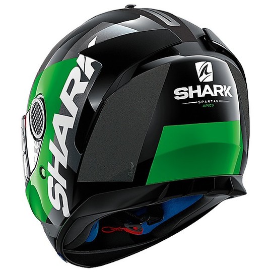 Casco Moto Integrale Shark SPARTAN APICS Nero Verde