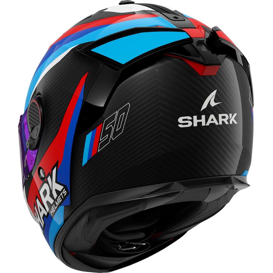 Casco Moto Integrale Shark SPARTAN GT PRO CARBON GUINTOLI Blu Rosso