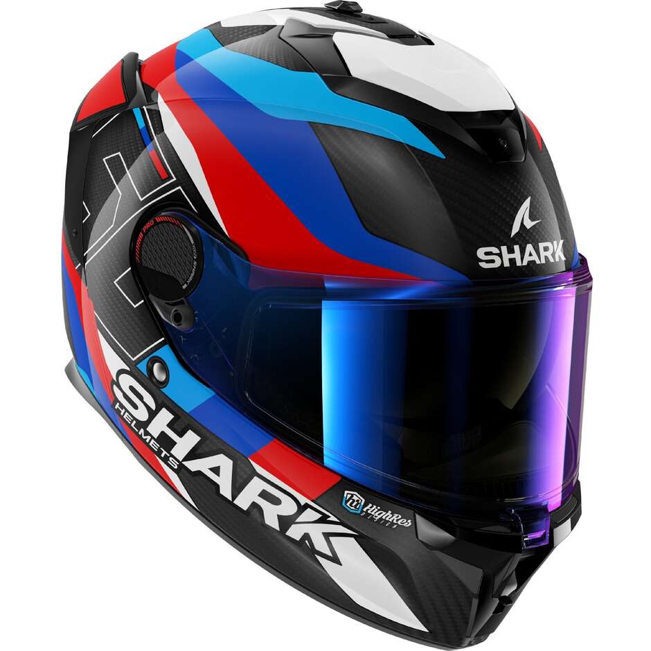 Casco Moto Integrale Shark SPARTAN GT PRO CARBON GUINTOLI Blu Rosso