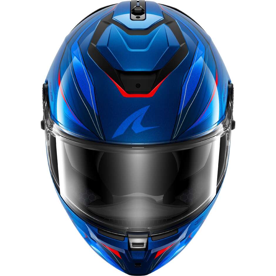 Casco Moto Integrale Shark SPARTAN GT PRO CARBON MEKARIUM Carbon Blu Arancio