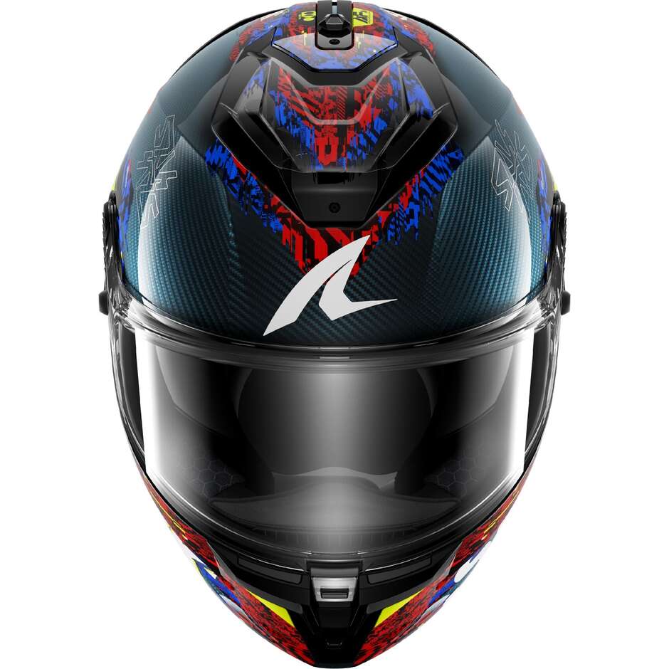 Casco Moto Integrale Shark SPARTAN GT PRO CARBON SPEED-VIB Carbon Blu Rosso