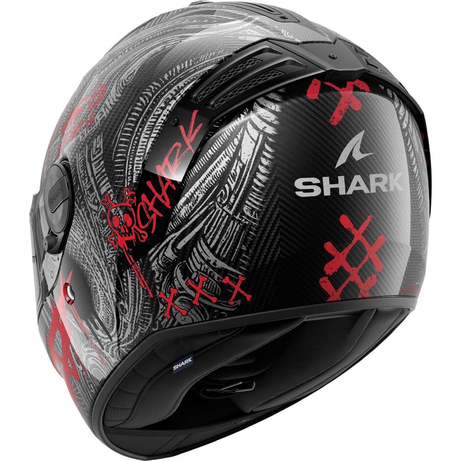 Casco Moto Integrale Shark SPARTAN RS CARBON SHIEVER Carbon Antracite Rosso