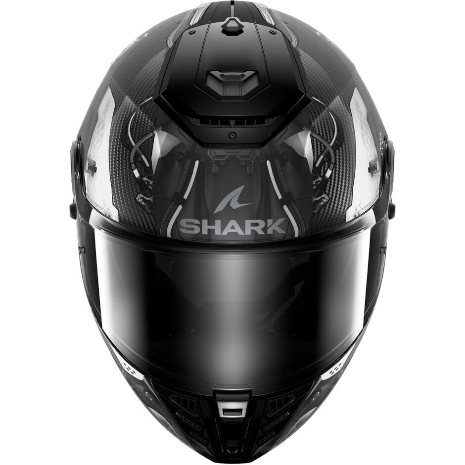 Casco moto Integrale Shark SPARTAN RS CARBON XBOT Carbon Antracite Silver
