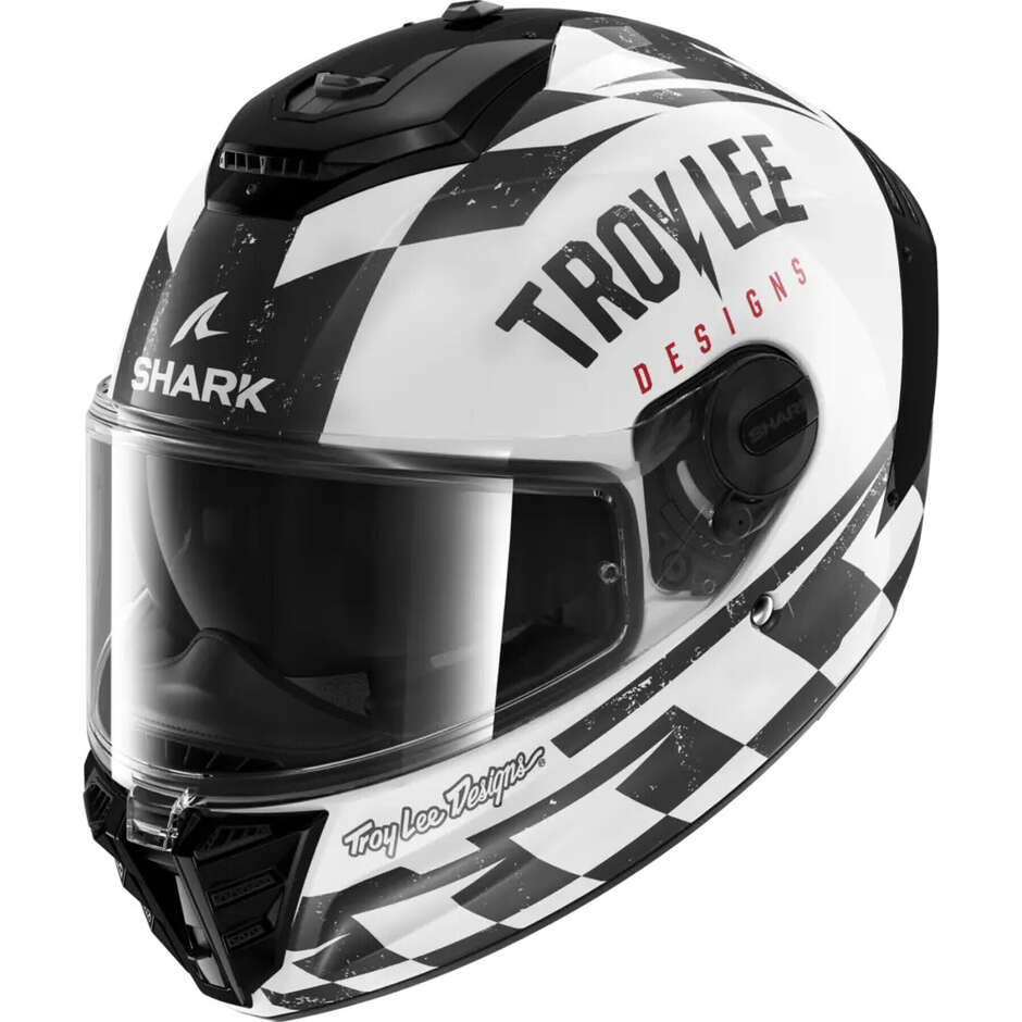Casco Moto Integrale Shark SPARTAN RS RACESHOP Bianco Nero Rosso