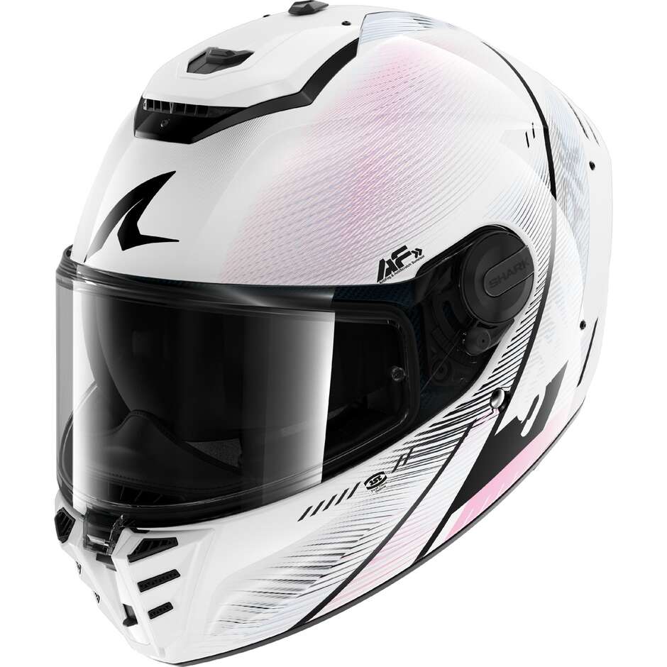 Casco Moto Integrale Shark SPARTAN RS SPEED-TECH Bianco Viola Nero