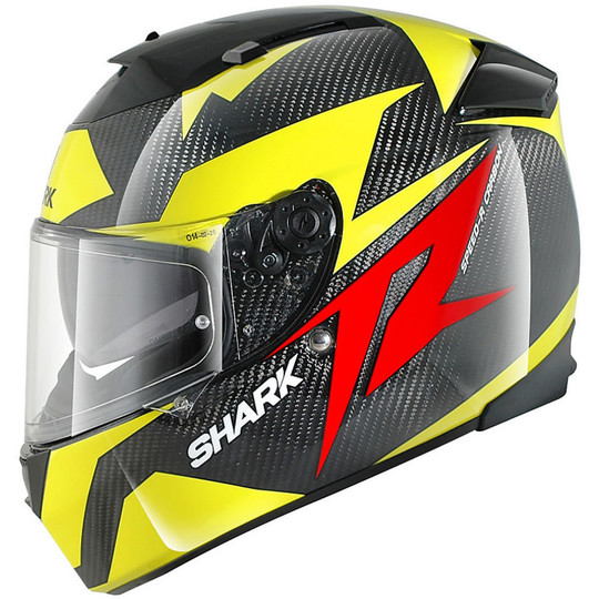 Casco Moto Integrale Shark SPEED-R 2 CARBON Carbon Run Giallo