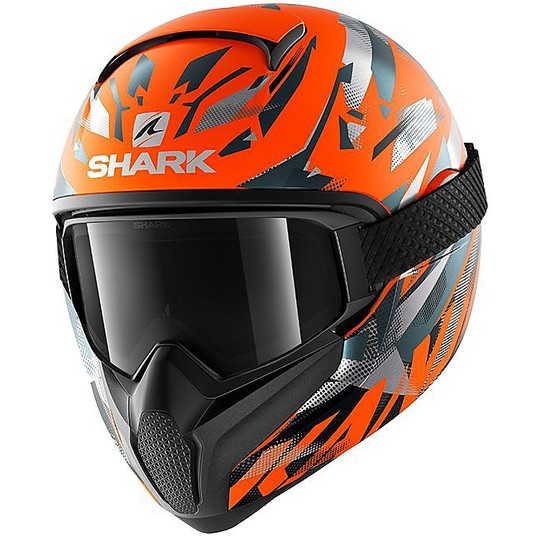 Casco Moto Integrale Shark VANCORE 2 KANNHJI HV Opaco Arancio Antracite 