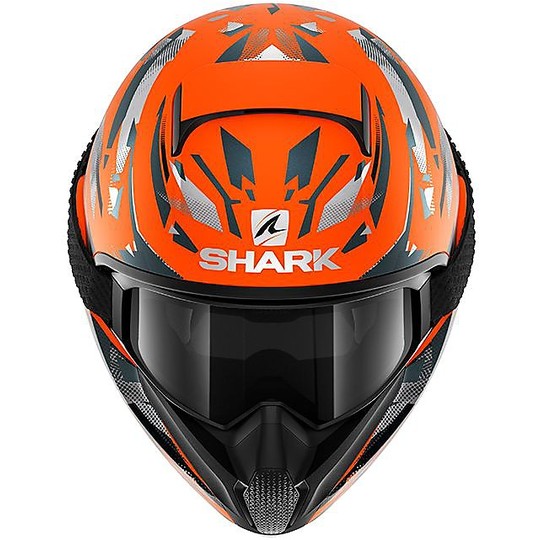 Casco Moto Integrale Shark VANCORE 2 KANNHJI HV Opaco Arancio Antracite 