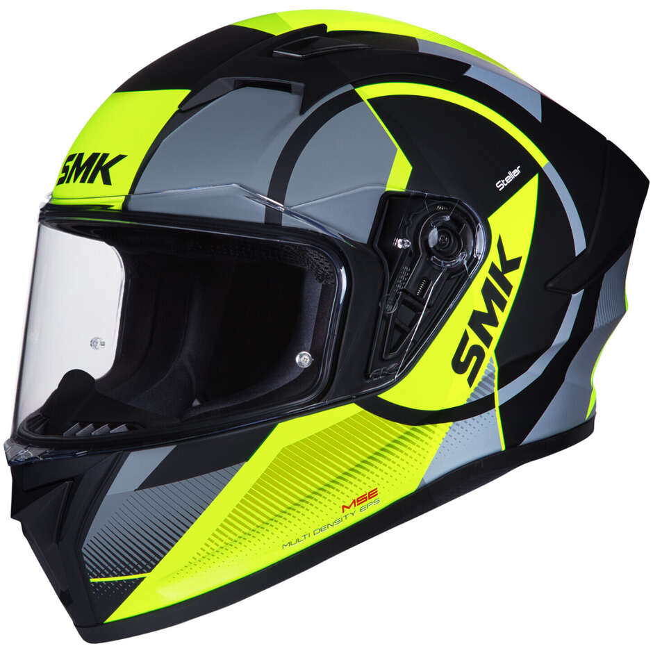 Casco Moto Integrale Stellar Faro MA264 Grigio Giallo taglia 2XL
