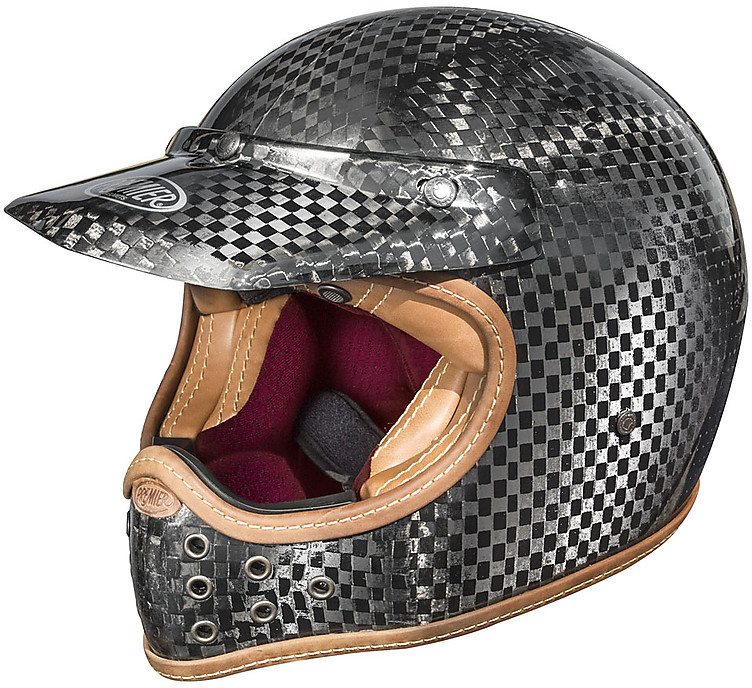 Casco Moto Integrale Stile anni 70 Premier Trophy MX Carbon Tech Limited  Edition Vendita Online - Outletmoto.eu