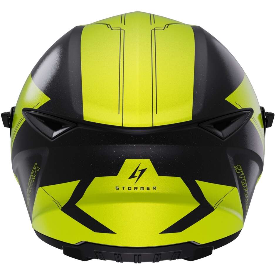 Casco Moto Integrale Stormer  STRIKE DUKE Neon Giallo Perla
