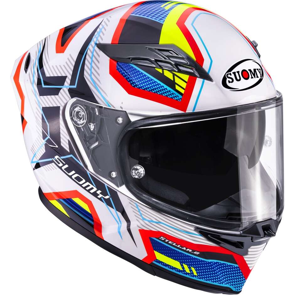 Casco Moto Integrale Suomy  STELLAR 2 BLACKSTAR Bianco Blu