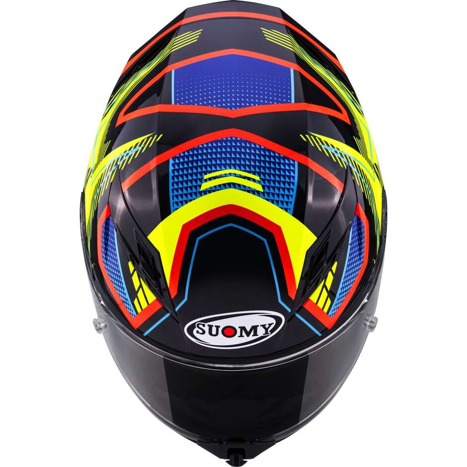 Casco Moto Integrale Suomy  STELLAR 2 BLACKSTAR Blu Giallo