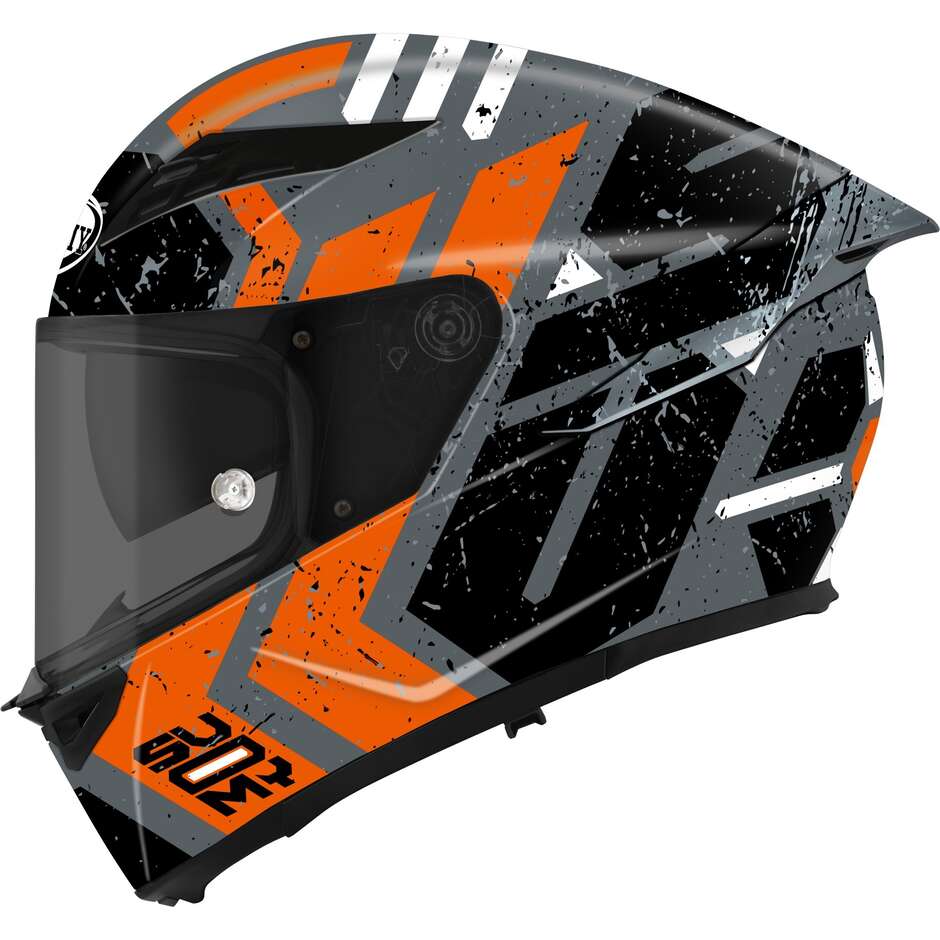 Casco Moto Integrale STELLAR 2 ENTROPY Opaco Arancio taglia M