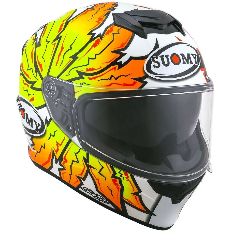 Casco Moto Integrale Suomy STELLAR APACHE Bianco Nero 