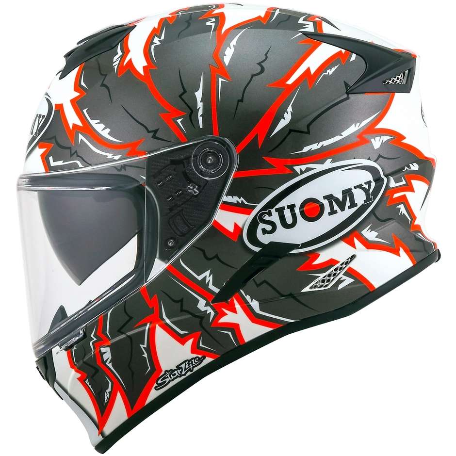 Casco Moto Integrale Suomy STELLAR APACHE Bianco Nero 