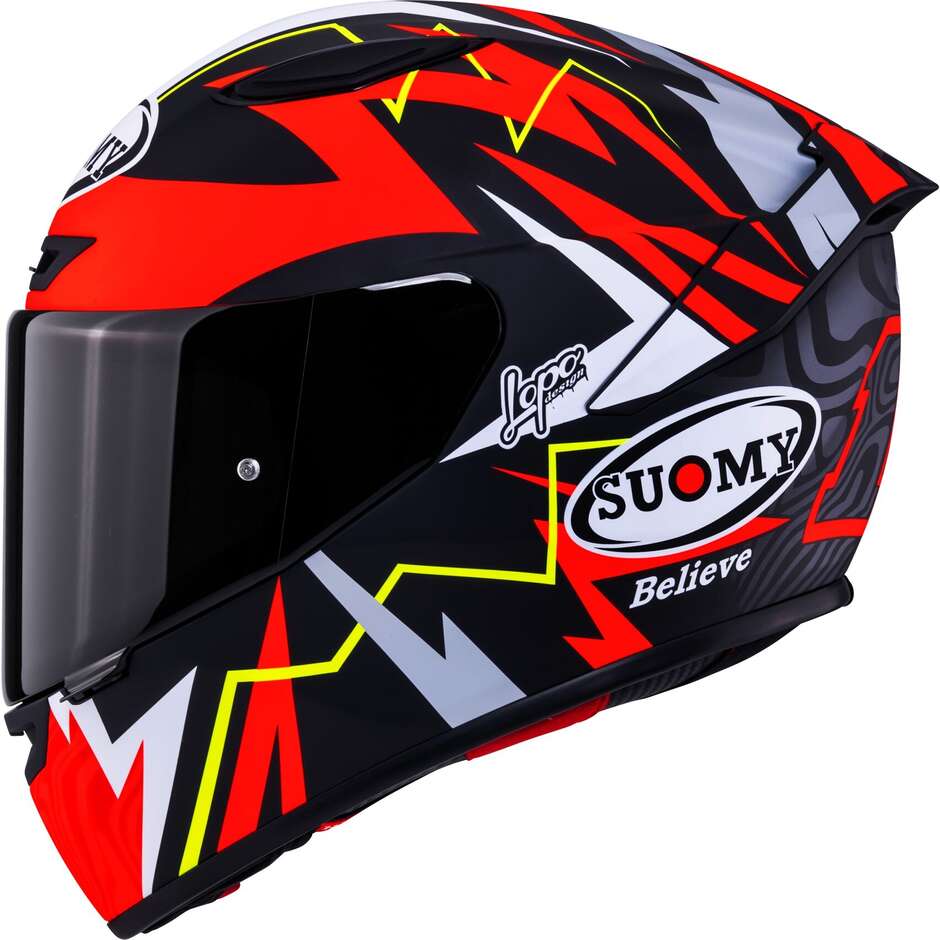 Casco Moto Integrale Suomy  TRACK-1 SAM LOWES REPL.2025 Opaco Rosso