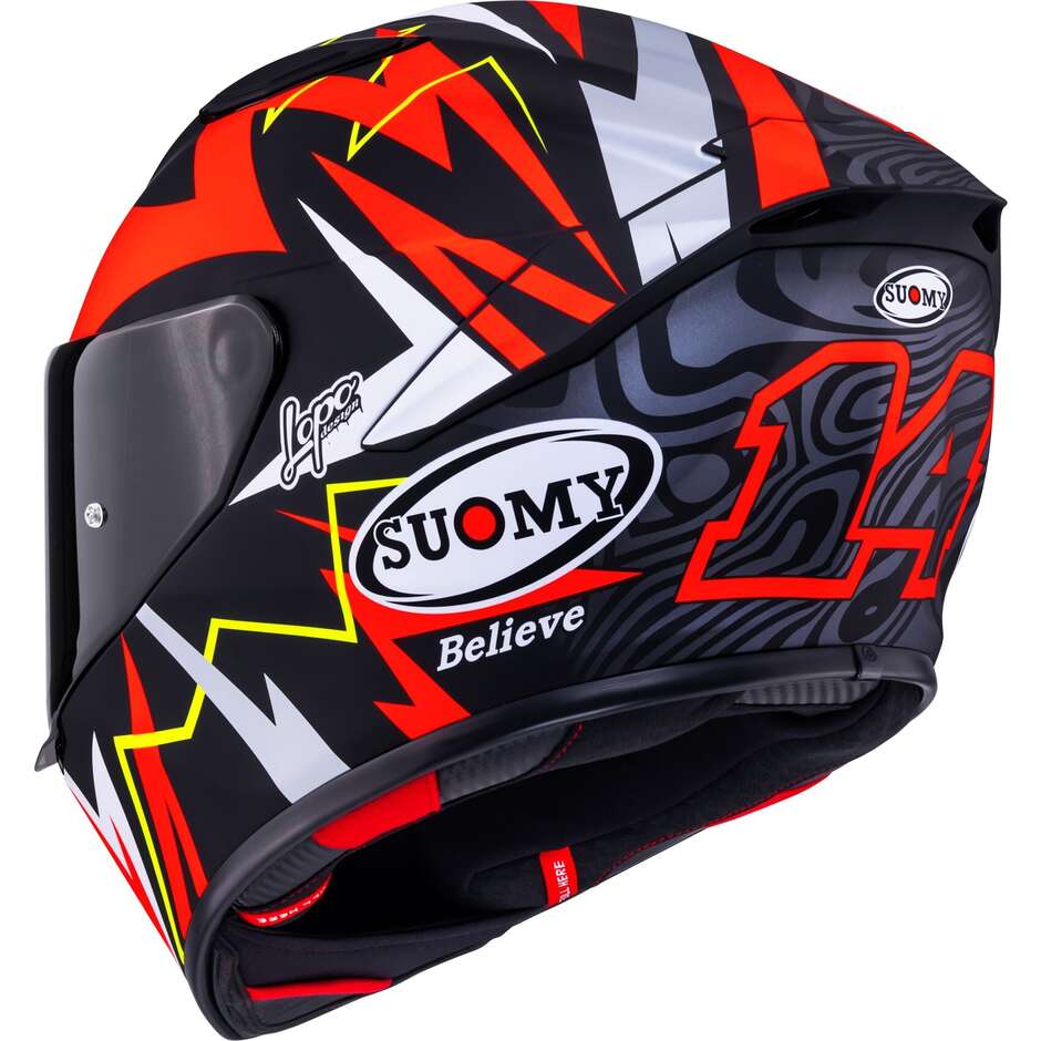 Casco Moto Integrale Suomy  TRACK-1 SAM LOWES REPL.2025 Opaco Rosso