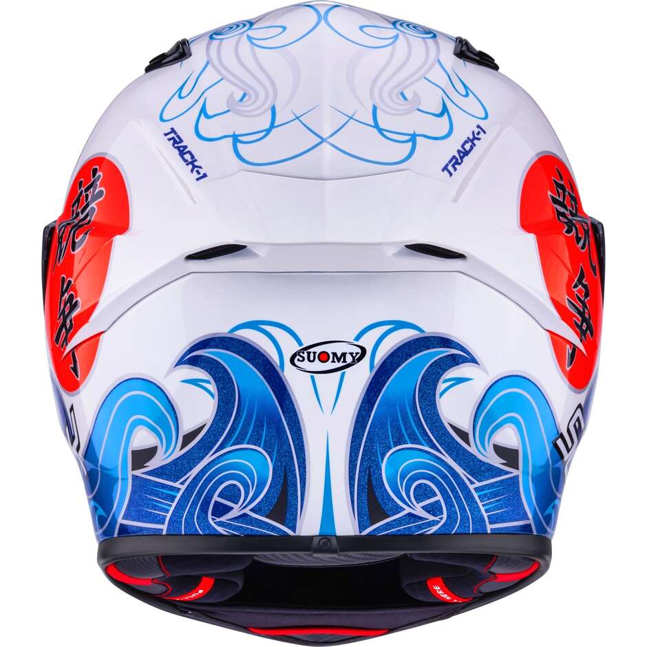 Casco Moto Integrale Suomy  TRACK-1 WAVES Bianco