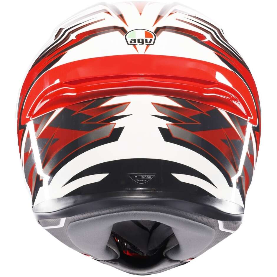 Casco Moto Integrale Touring in Fibra AGV K6 S REEVAL Bianco Rosso Grigio
