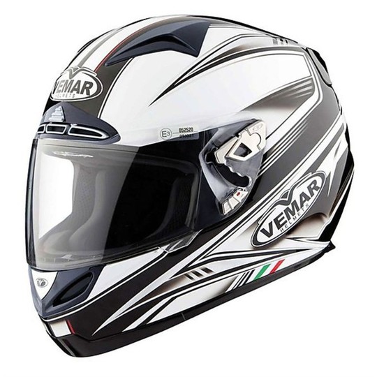 Casco Moto Integrale Vemar Eclipse Colorazione F319 Nero in Fibra Tricomposita Made in Italy