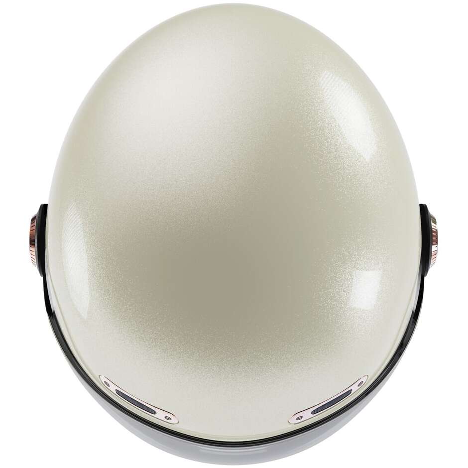 Casco Moto Integrale Vintage Stormer HISTORY Bianco Perlato
