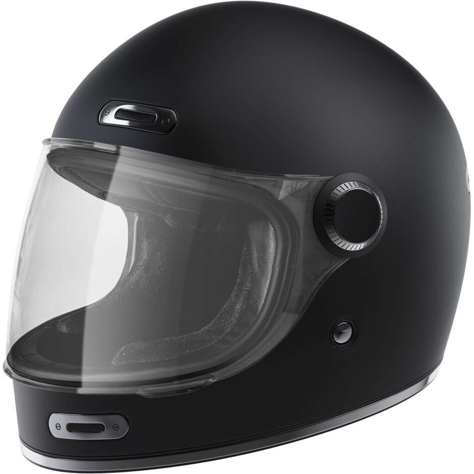 Casco Moto Integrale Vintage Stormer HISTORY Nero Opaco