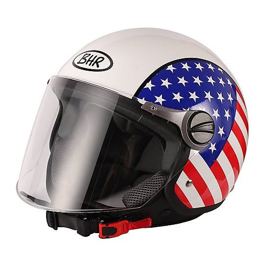 Casco moto Jer Con Visiera Lunga BHR 710 Colorazione USA Flag
