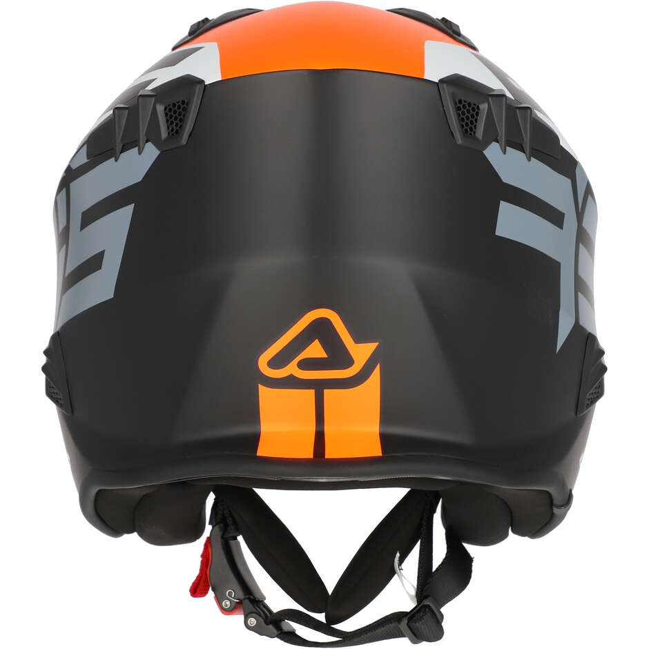 Casco Moto Jet Acerbis Aria 2206 Graphic Arancio Fluo Nero