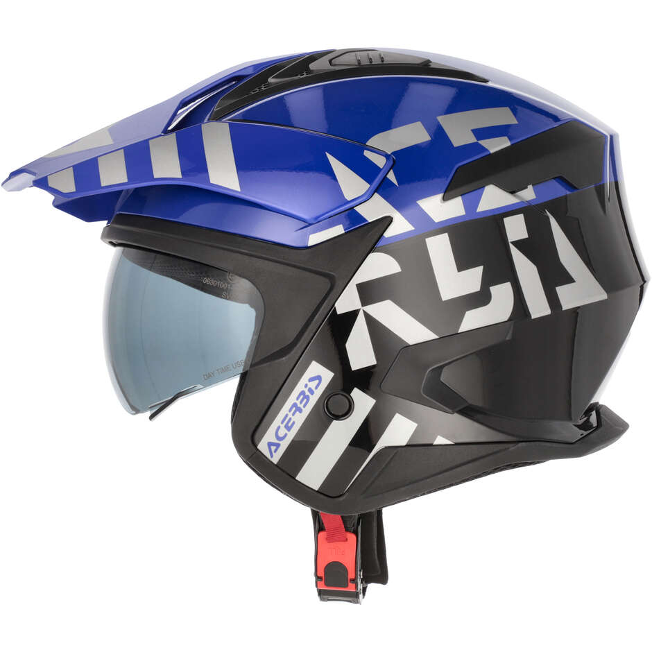 Casco Moto Jet Acerbis ARIA EVO GRAPHIC Nero/Blu