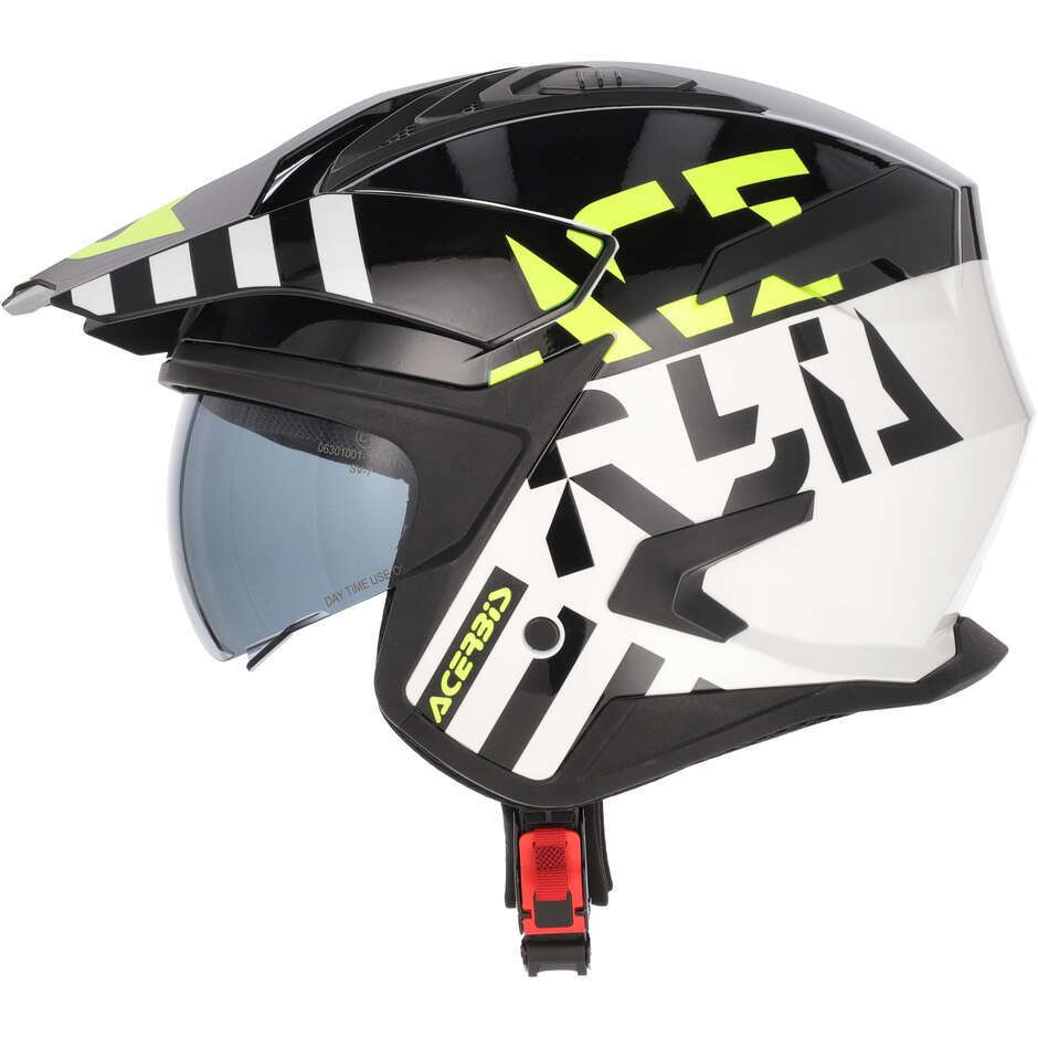 Casco Moto Jet Acerbis ARIA EVO GRAPHIC Nero/Giallo Fluo