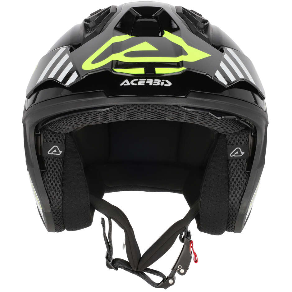 Casco Moto Jet Acerbis ARIA EVO GRAPHIC Nero/Giallo Fluo