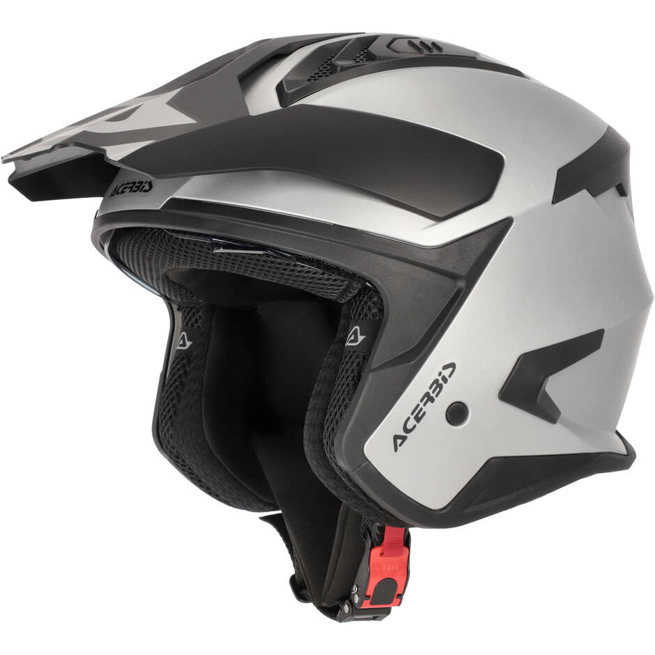 Casco Moto Jet Acerbis ARIA EVO METALLIC Argento
