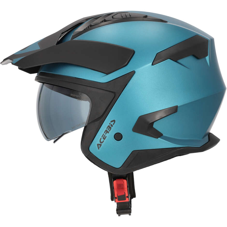 Casco Moto Jet Acerbis ARIA EVO METALLIC Azzurro