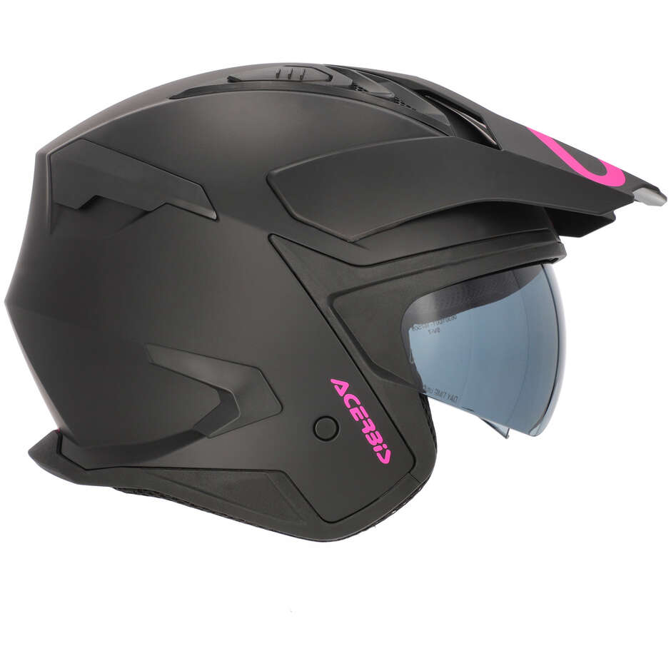 Casco Moto Jet Acerbis ARIA EVO Nero/Rosa