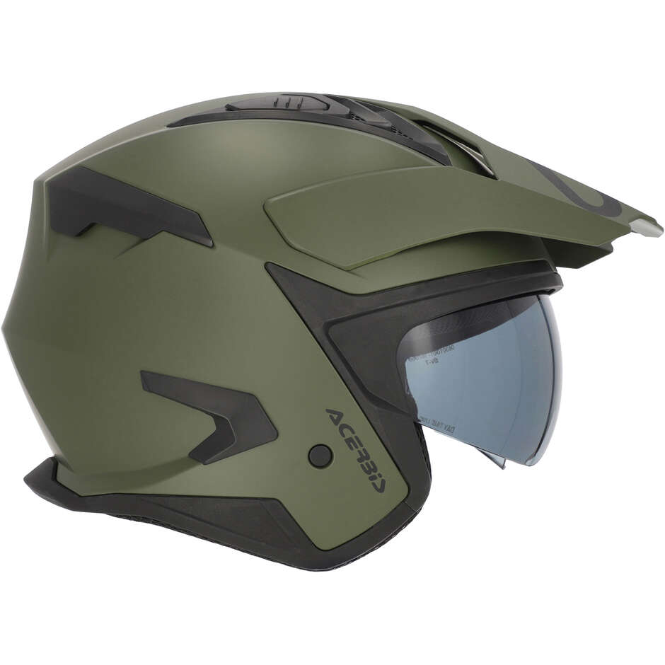 Casco Moto Jet Acerbis ARIA EVO Verde Militare
