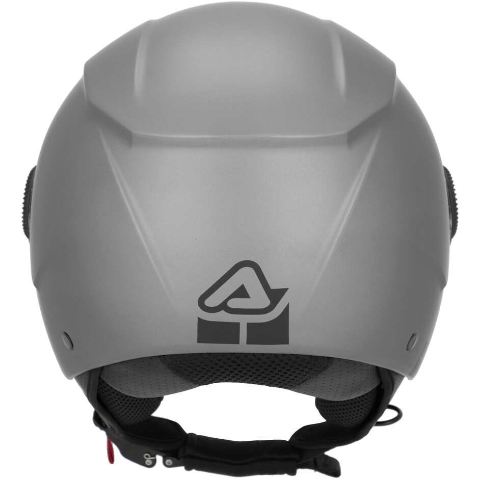 Casco Moto Jet Acerbis Con Visiera Brezza Grigio Scuro