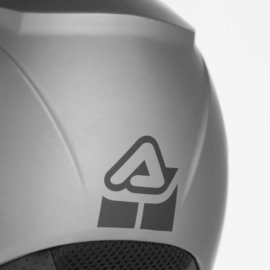 Casco Moto Jet Acerbis Con Visiera Brezza Grigio Scuro