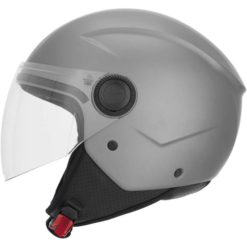 Casco Moto Jet Acerbis Con Visiera Brezza Grigio Scuro