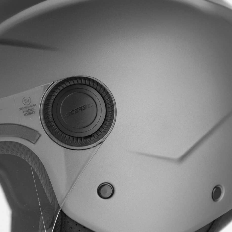 Casco Moto Jet Acerbis Con Visiera Brezza Grigio Scuro