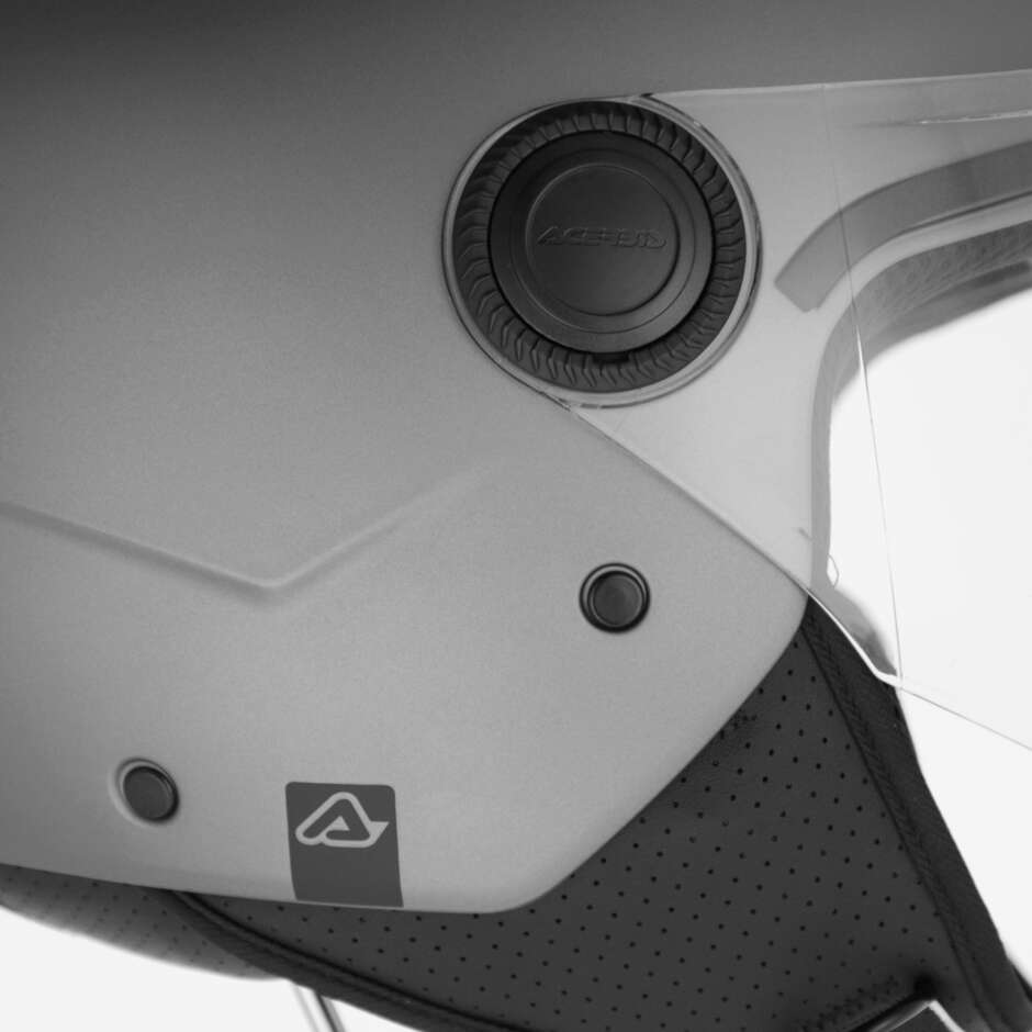 Casco Moto Jet Acerbis Con Visiera Brezza Grigio Scuro