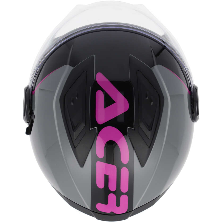 Casco Moto Jet Acerbis Levante Grigio Rosa