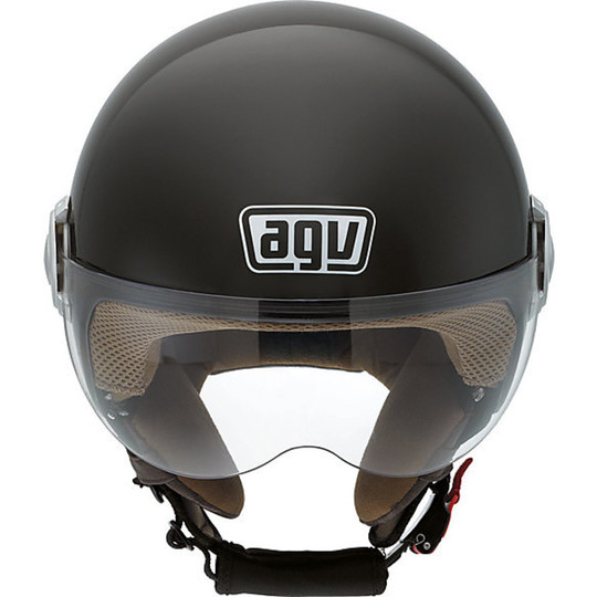 Casco Moto Jet Agv Bali Copter Mono Nero Lucido